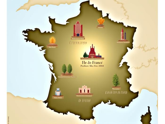 Carte de France avec des marqueurs pour les fermes et moulins partenaires de Blé Sauvage.