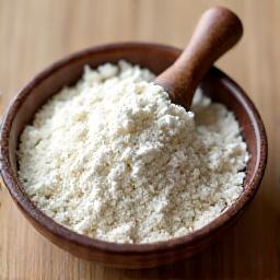 Bol de farine de riz blanche