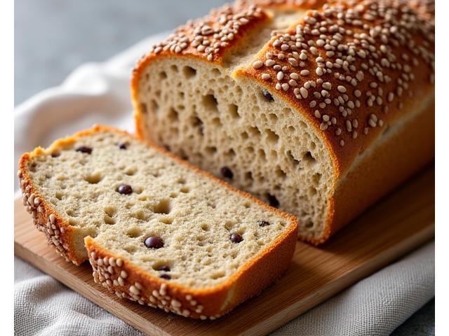 Photo d'un pain aux céréales avec de nombreuses graines apparentes